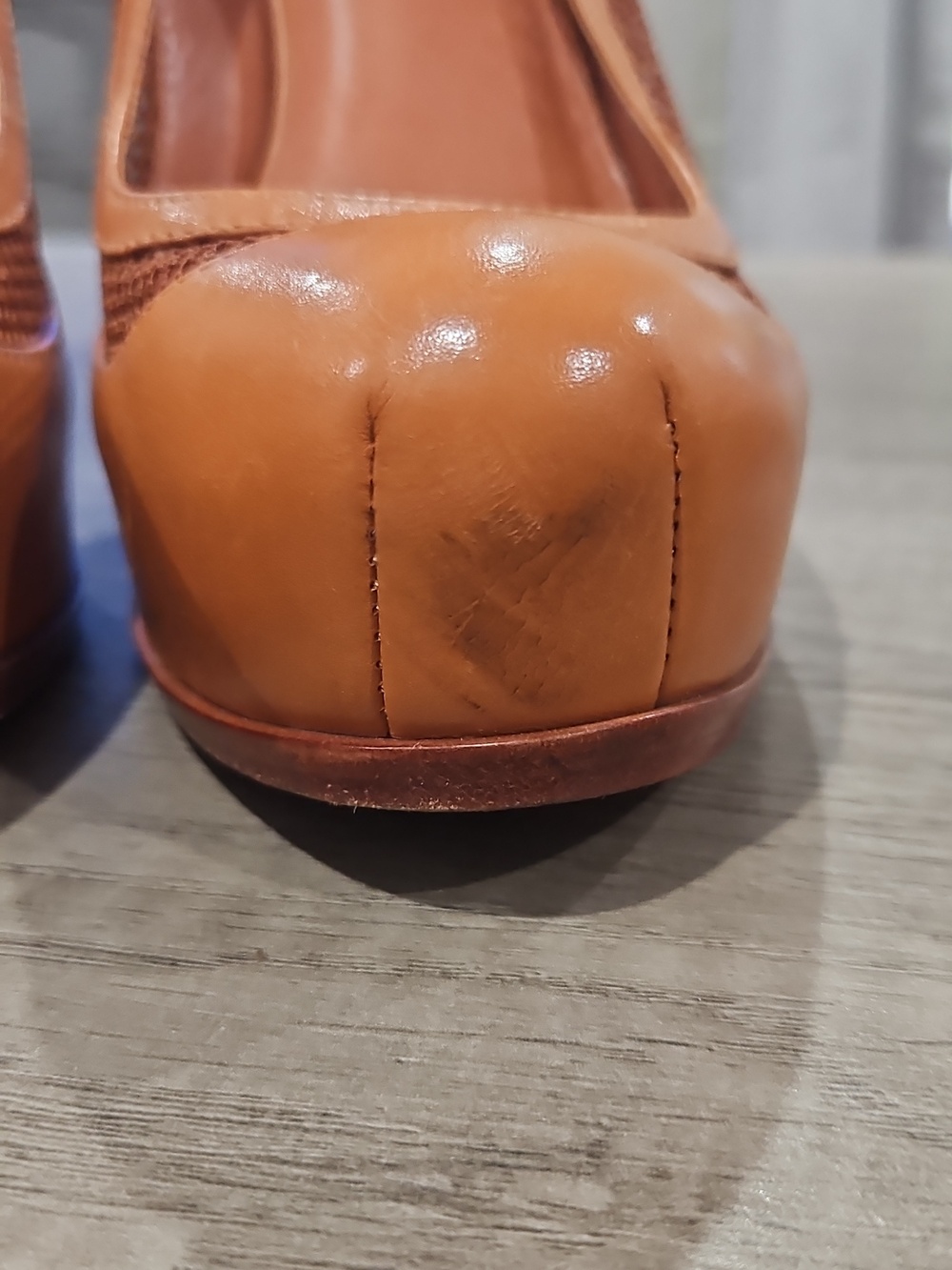 Pour La Victoire saddle leather platform heels size 8 - Picture 3 of 13